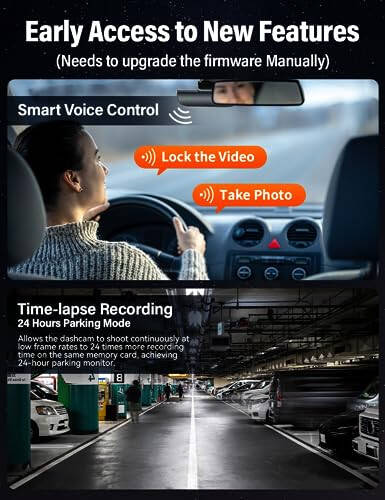 Dash Cam Front and Rear 4K Built in 5GHz WiFi, Dual Dash Cam Front 4K Rear 1080P Hidden Dash Camera for Cars, Free 64GB SD Card, Super Night Vision, Supercapacitor, Parking Mode, G-Sensor, USB C Port - 5