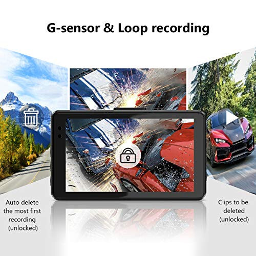 Dash Cam Front and Rear, Dash Camera for Cars with 32G Card Super Night Vision, Car Dash Cam 1080P Dashboard Camera with G-Sensor, Parking Monitor, Loop Recording, Motion Detection Car Camera【2024】 - 2