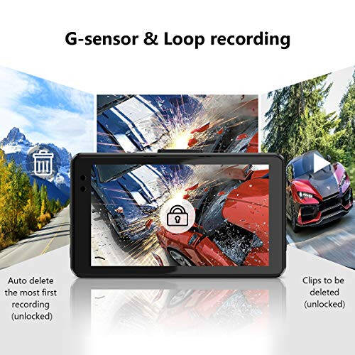 Dash Cam Front and Rear, Dash Camera for Cars with 32G Card Super Night Vision, Car Dash Cam 1080P Dashboard Camera with G-Sensor, Parking Monitor, Loop Recording, Motion Detection Car Camera【2024】 - 2