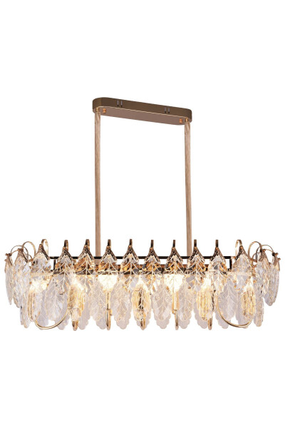 Davina Dining Table Top Gold Plated Modern Design Living Room Crystal Chandelier - 6