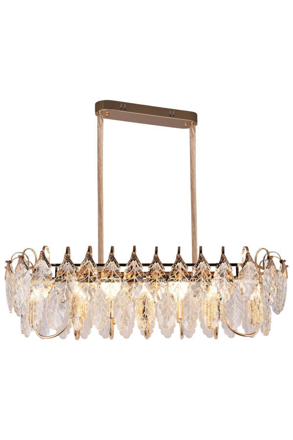 Davina Dining Table Top Gold Plated Modern Design Living Room Crystal Chandelier - 6