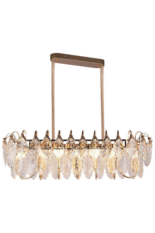 Davina Dining Table Top Gold Plated Modern Design Living Room Crystal Chandelier - 4