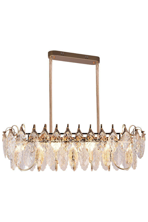 Davina Dining Table Top Gold Plated Modern Design Living Room Crystal Chandelier - 2