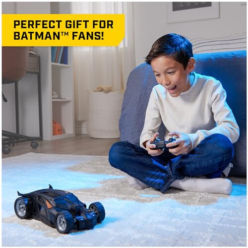 DC Comics, Batman Batmobile Remote Control Car, Easy to Drive with 4-inch Batman Figure, Kids Toys for Boys and Girls Ages 4 and Up - 6