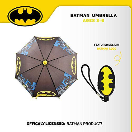 DC Comics Bolalar Umbrellasi, Batman Go'dak va Kichik O'g'il Bolalar Yomg'ir Kiyimlari 3-6 Yosh - 20