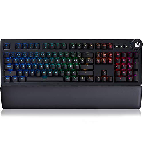 Deco Gear Özelleştirilebilir Mekanik Klavye Cherry MX Kırmızı Tuşlarla, RGB Aydınlatma, Hızlı Erişim Fonksiyon Tuşları, Çıkarılabilir Ergonomik Bilek Desteği, 104 Tuş, USB Tak-Çalıştır - 1