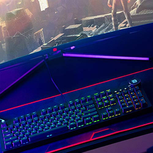 Deco Gear Özelleştirilebilir Mekanik Klavye Cherry MX Kırmızı Tuşlarla, RGB Aydınlatma, Hızlı Erişim Fonksiyon Tuşları, Çıkarılabilir Ergonomik Bilek Desteği, 104 Tuş, USB Tak-Çalıştır - 6