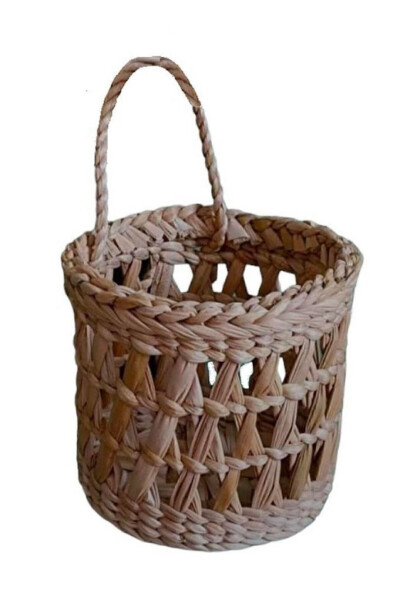 Decorative Multipurpose Natural Handmade Wicker Pot Basket / 10x10cm - 15