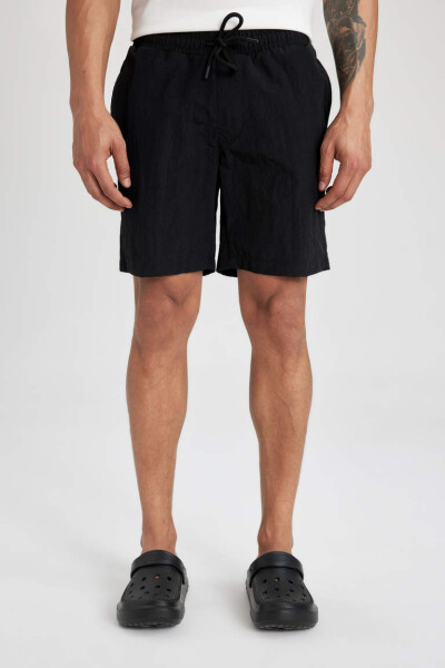 DeFactoFit Regular Fit Printed Short Swim Shorts Black - 4