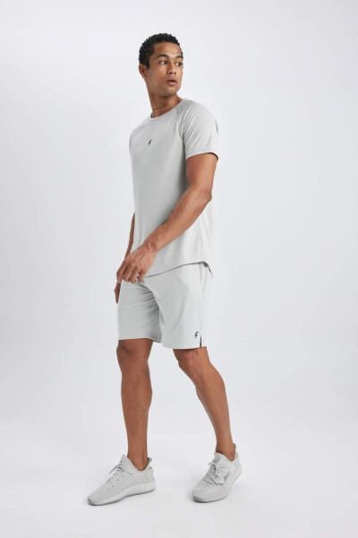 DeFactoFit Slim Fit Athletic Shorts Light Grey - 4