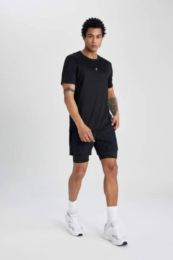 DeFactoFit Slim Fit Athletic Woven Shorts Black - 4