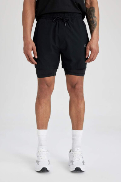 DeFactoFit Slim Fit Athletic Woven Shorts Black - 6