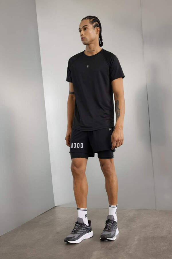 DeFactoFit Slim Fit Athletic Woven Shorts Black - 2