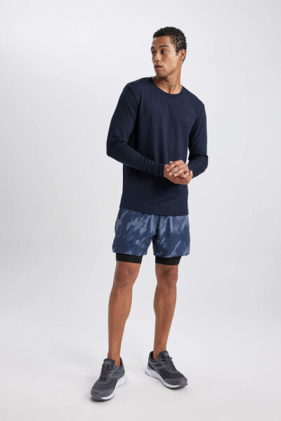 DeFactoFit Slim Fit Woven Shorts Navy - 2