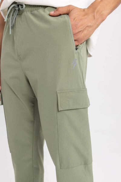 DeFactoFit Standard Fit Cargo Pocket Woven Sports Jogger Sweatpants Light Khaki - 5