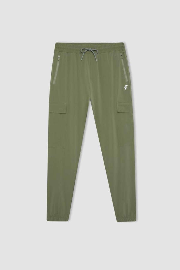 DeFactoFit Standard Fit Cargo Pocket Woven Sports Jogger Sweatpants Light Khaki - 8