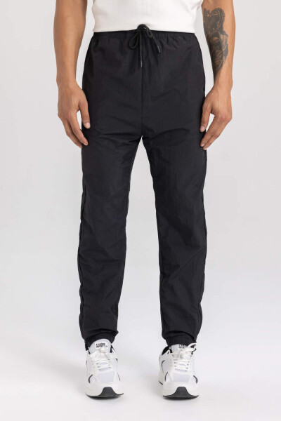 DeFactoFit Standard Fit Double Pocket Woven Jogger Sweatpants Black - 5