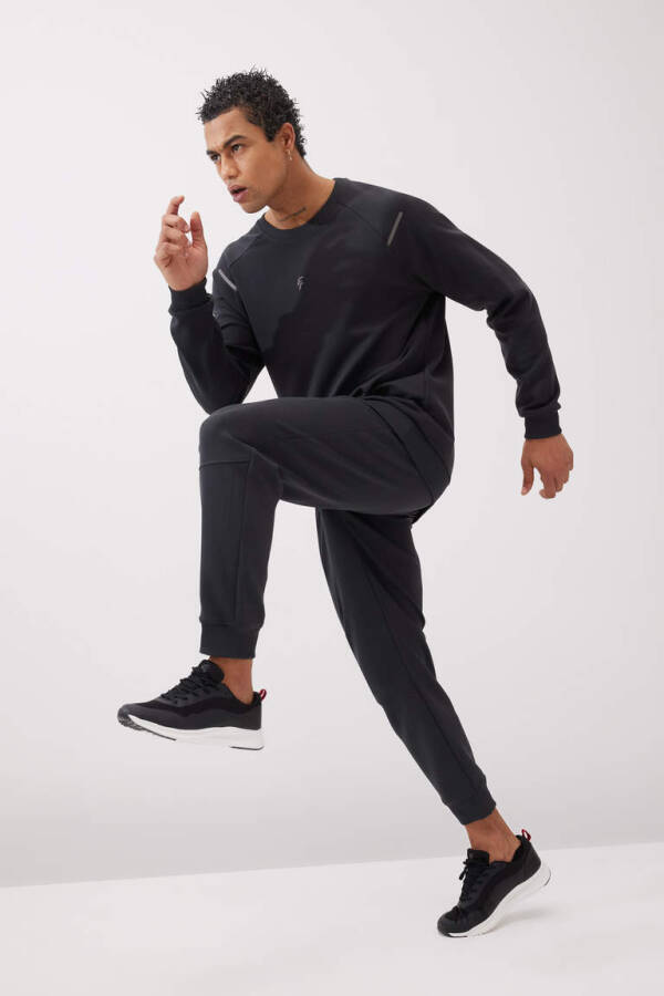 DeFactoFit Standard Fit Elastic Leg Jogger Sweatpants Anthracite - 1