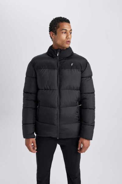 DeFactoFit Suvdan Himoya Qiluvchi Oversize Fit Puffer Ko'ylagi Qora - 1