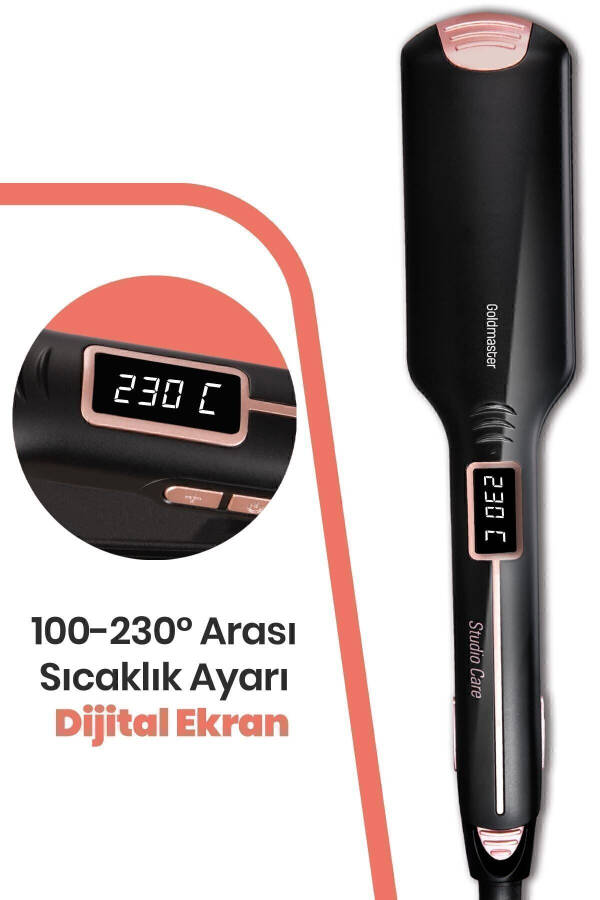 Defne Raqamli Displeyli Turmalin Keratin Seramik Keng Plitkali Soch To'g'rilovchi Gm7186 - 27