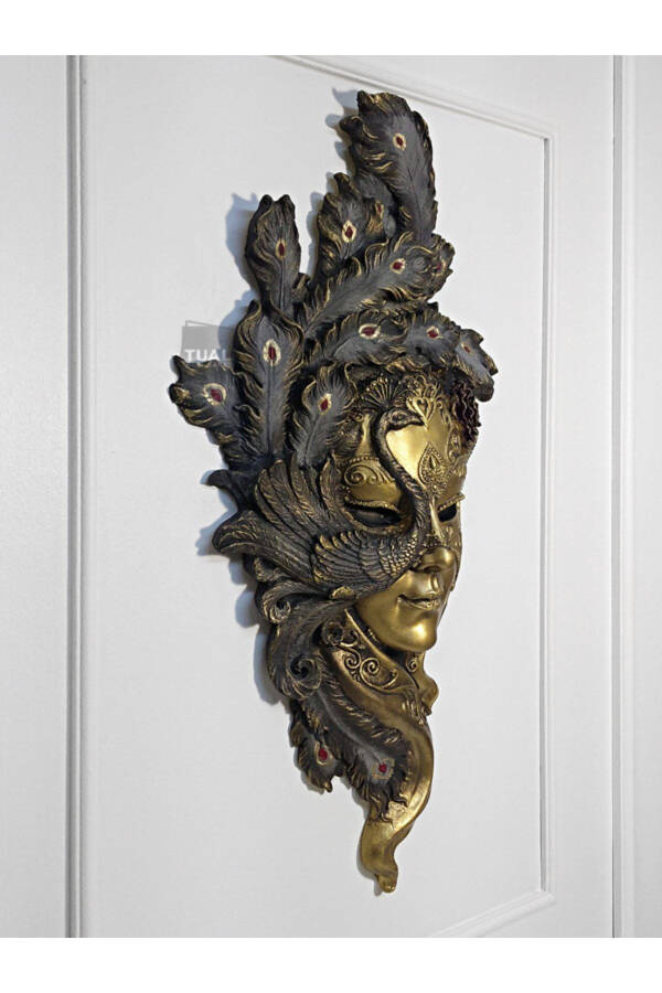 Dekoromi Decorative Mask Panel Wall Sculpture (53X26CM) - 3