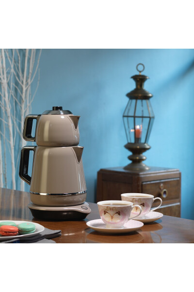 Demiks Beige/chrome Electric Kettle - 1