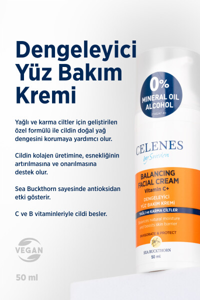 Dengilashtiruvchi yuz kremi 50ml yog'li va aralash teriga mo'ljallangan dengiz iğdesi - 2