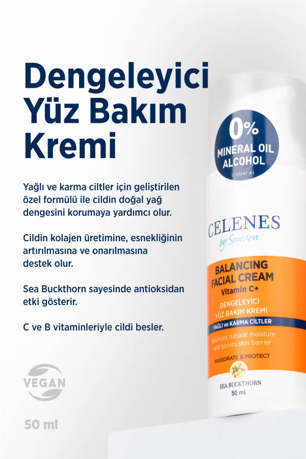 Dengilashtiruvchi yuz kremi 50ml yog'li va aralash teriga mo'ljallangan dengiz iğdesi - 2