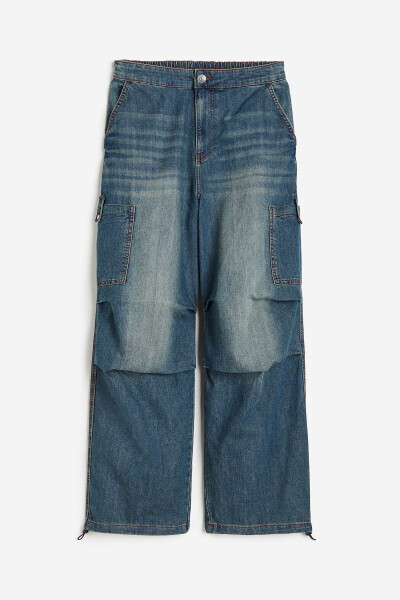 Denim parachute pants - 2