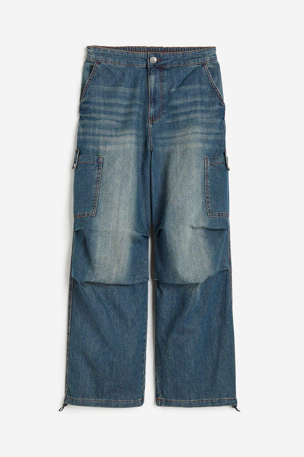 Denim parachute pants - 2