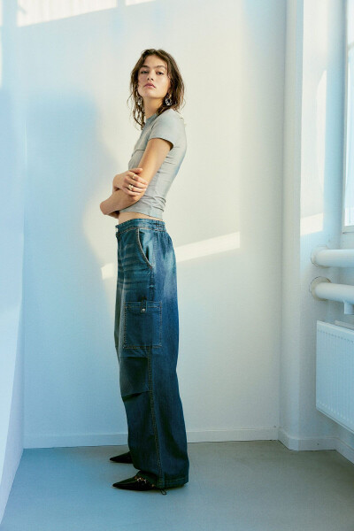 Denim parachute pants - 3