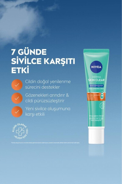 Derma Skin Clear Night Exfoliator Gece Arındırıcı Krem 40ml - 3