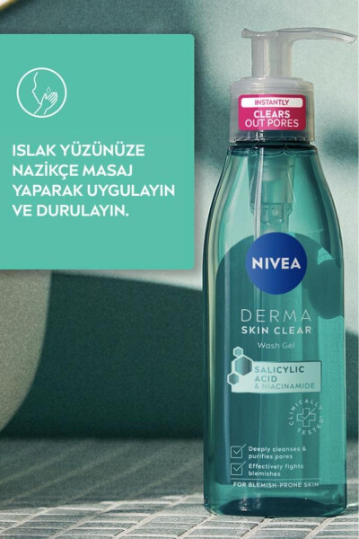 Derma Skin Sivilce Karşıtı Yüz Temizleme Jeli 150ml, Gözenek Arındırıcı, Salisilik Asit, Niacinamide - 15