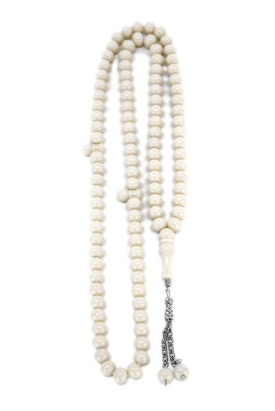 Dervish Prayer Beads 14 mm Acrylic 1 Piece White - 1