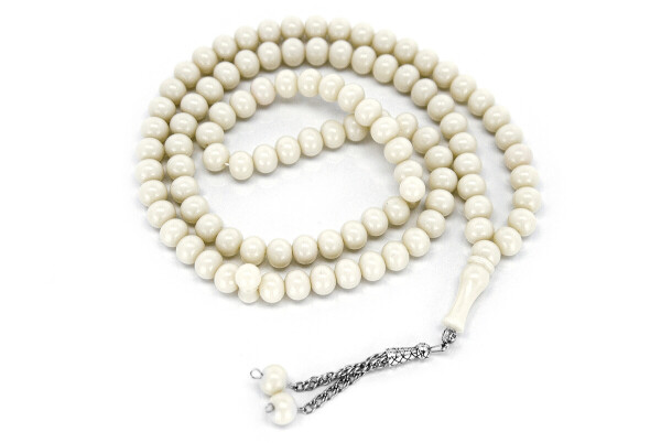 Dervish Prayer Beads 14 mm Acrylic 1 Piece White - 2