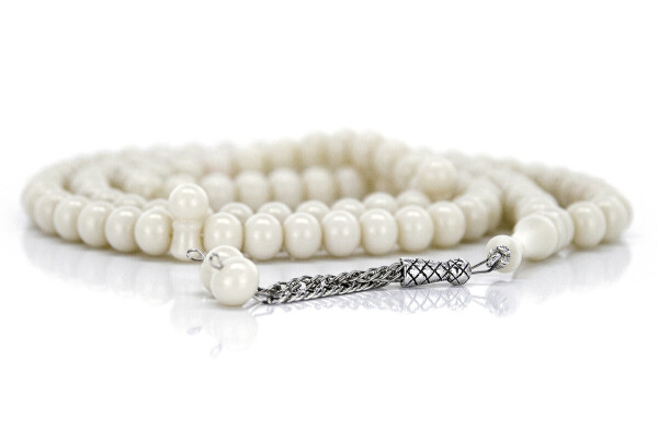 Dervish Prayer Beads 14 mm Acrylic 1 Piece White - 3