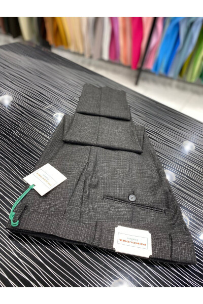 Desenli Slimfit Kumaş Pantolon - 1