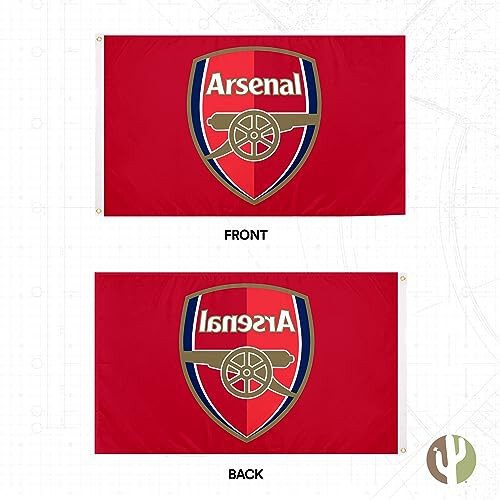 Desert Cactus Arsenal Flag FC Gunners Football Soccer 100% Polyester Indoor Outdoor 3x5 feet Banner (Flag A) - 2