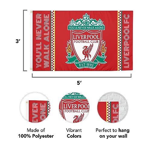 Desert Cactus Liverpool FC Flag Football Club Soccer 100% Polyester Indoor Outdoor 3x5 feet Flags (Flag D) - 4