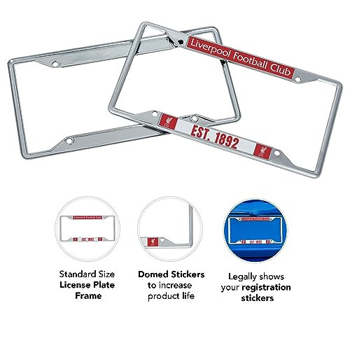 Desert Cactus Liverpool FC License Plate Frame Football Soccer Car Tag Holder for Front or Back of Car Officially Licensed Metal (Frame - Design 1) - 4