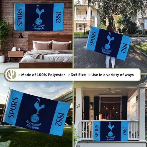 Desert Cactus Tottenham Hotspur Flag Football Soccer 100% Polyester Indoor Outdoor 3x5 feet Flags (Flag 4) - 3