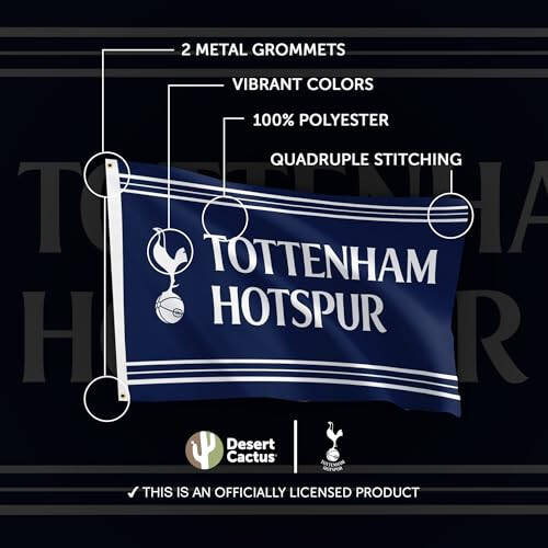 Desert Cactus Tottenham Hotspur Flag Football Soccer 100% Polyester Indoor Outdoor Banner Flag 3x5 feet Flags (Flag C) - 5