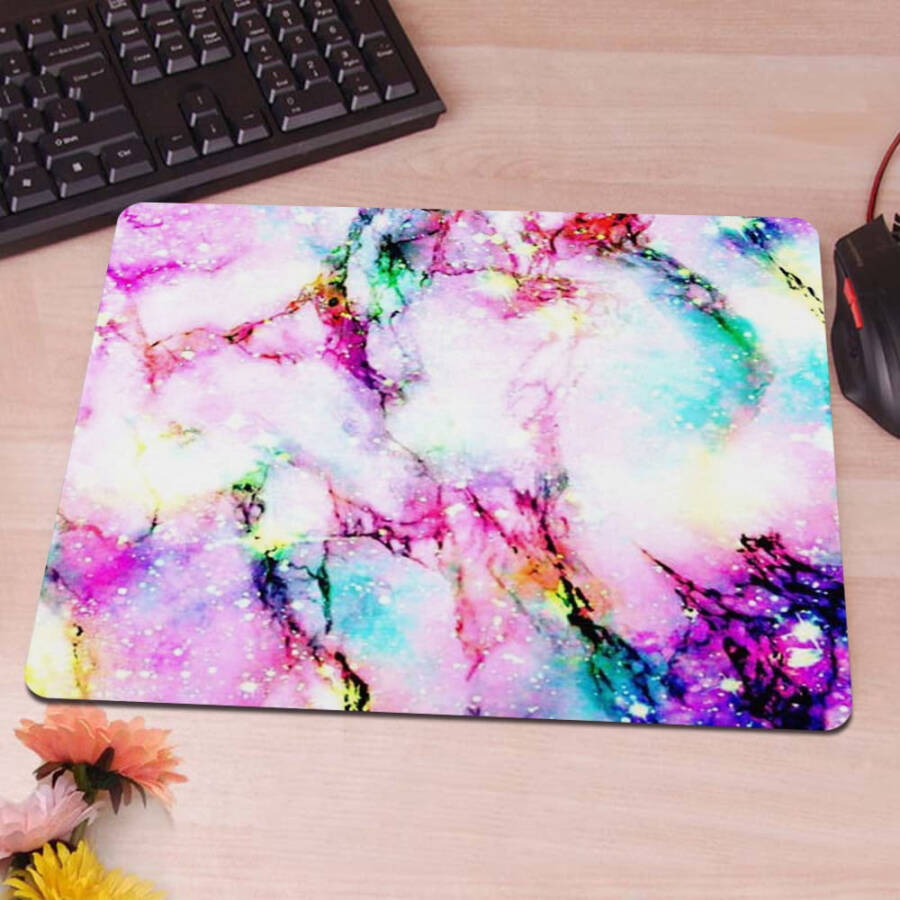 Design aesthetic marble patterns laptop mouse pad with nonskid rubber base. Marble patterned waterproof coating, mousepad mat for computer desk, PC gaming (8.66 inch x 7.09 inch). - 11