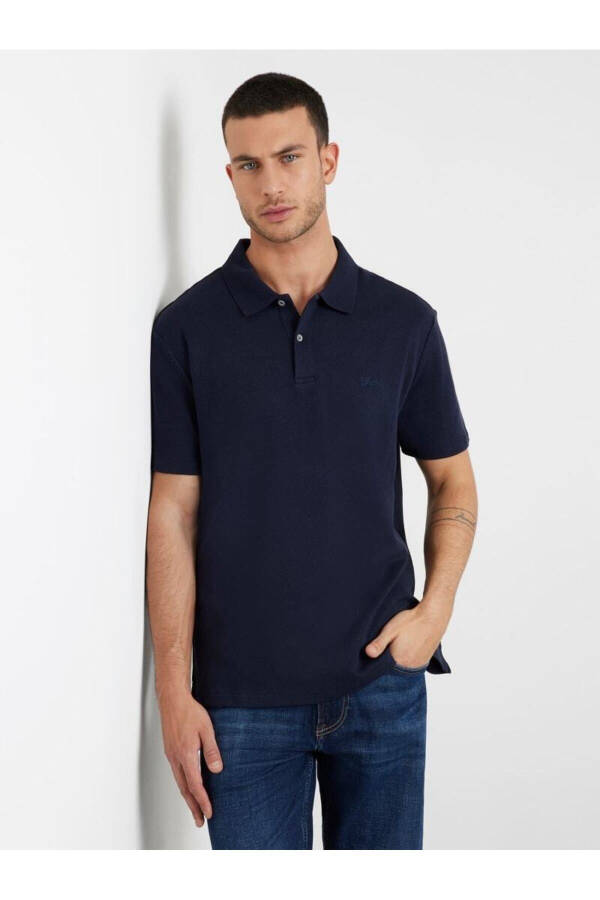 Design Mesh Erkek Regular Fit Polo Tişörtü - 7