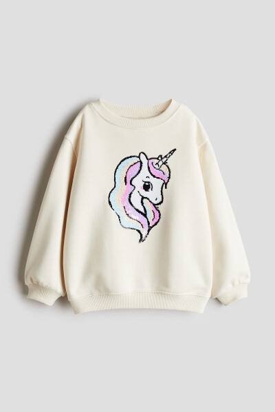 Detaylı motifli sweatshirt - 1