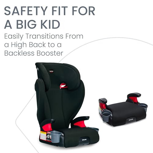 Детское автокресло-бустер Britax Skyline 2-Stage Belt-Positioning, Dusk - с высокой спинкой и без спинки - 2