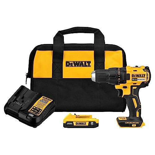 DEWALT 20V MAX Akumlyatorli Burg'ilagich-Burgulovchi, 1/2 Dyuym, 2 Tezlik, XR 2.0 Ah Batareya va Zaryadlovchi Qurilmasi Kiritilgan (DCD777D1) - 1