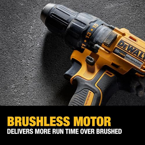 DEWALT 20V MAX Akumlyatorli Burg'ilagich-Burgulovchi, 1/2 Dyuym, 2 Tezlik, XR 2.0 Ah Batareya va Zaryadlovchi Qurilmasi Kiritilgan (DCD777D1) - 4