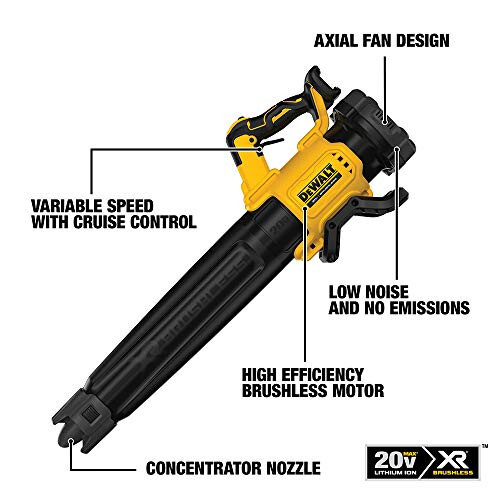 DEWALT 20V MAX Беспроводная газонокосилка и комплект воздуходувки, аккумулятор и зарядное устройство в комплекте (DCKO222M1) - 5