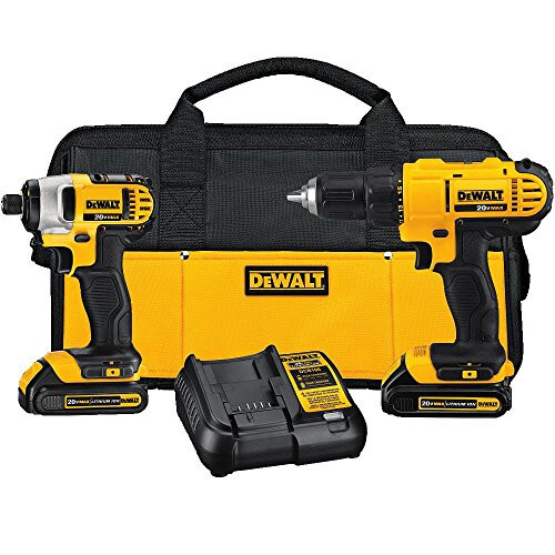 DEWALT 20V MAX Kablosuz Matkap ve Darbeli Tornavida, 2 Pil ve Şarj Cihazı ile Güç Aracı Kombine Seti (DCK240C2) - 1